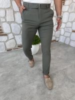Kendinden Kemerli İtalyan Kesim Kumaş Pantolon - Görsel 34