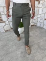 Kendinden Kemerli İtalyan Kesim Kumaş Pantolon - Görsel 35