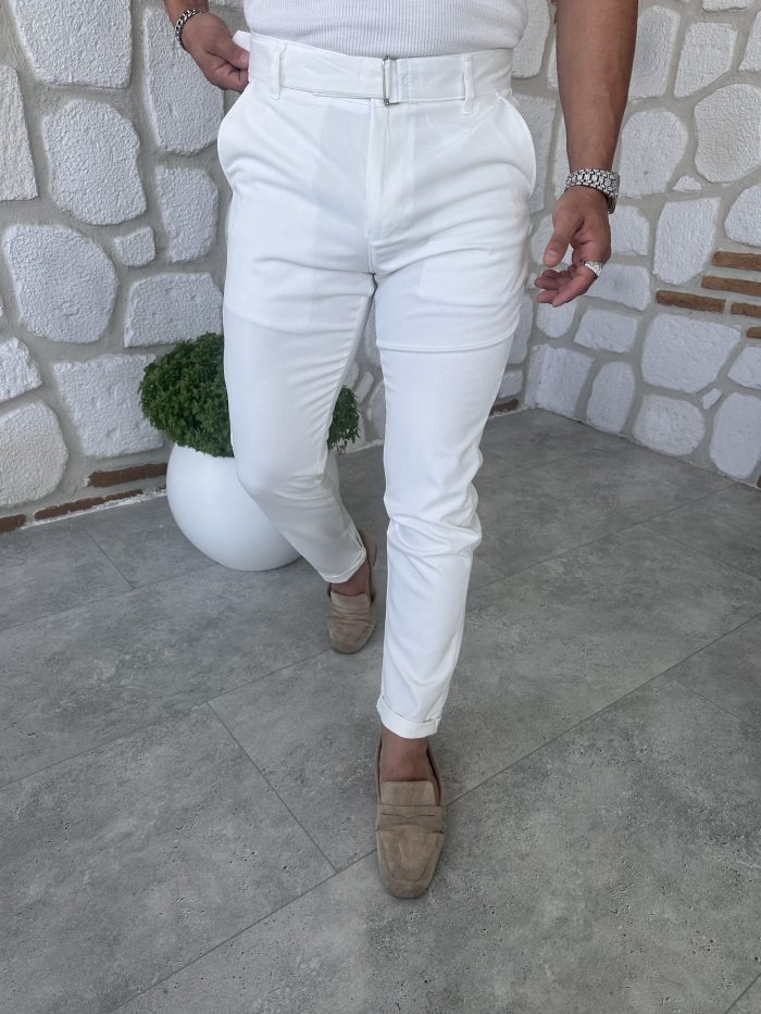 Kendinden Kemerli İtalyan Kesim Kumaş Pantolon - Görsel 32