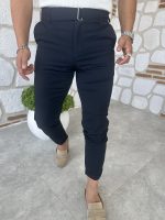 Kendinden Kemerli İtalyan Kesim Kumaş Pantolon - Görsel 21