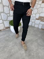 Kendinden Kemerli İtalyan Kesim Kumaş Pantolon - Görsel 7