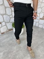 Kendinden Kemerli İtalyan Kesim Kumaş Pantolon - Görsel 6